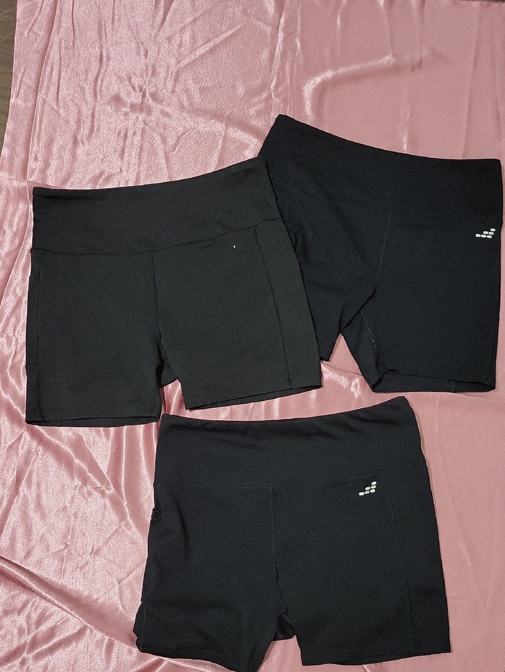 3 Pairs Academy BCG Black Yoga Biker Shorts XL